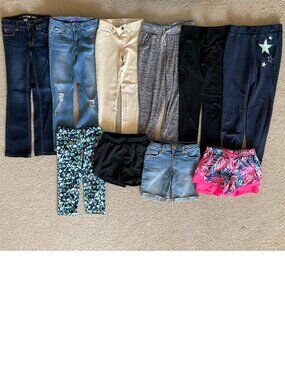Lot of 10 - Girls Bottoms - Size 7 & 8